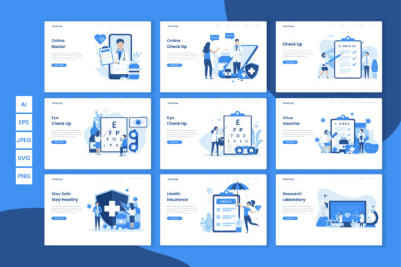 9 Medical Flat Illustration Design
