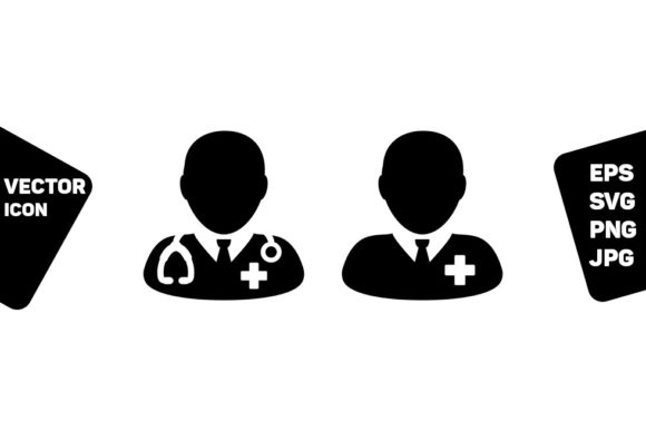 Doctor and Patient Icon Male Person Sign