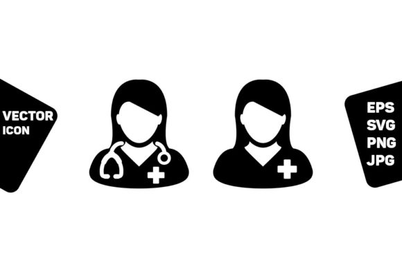 Doctor Icon Vector for Graphics and Icons
