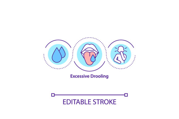 Excessive Drooling Concept Icon: Graphics and Icons for Creative Design