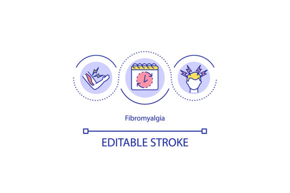 Fibromyalgia Concept Icon Graphics and Icons