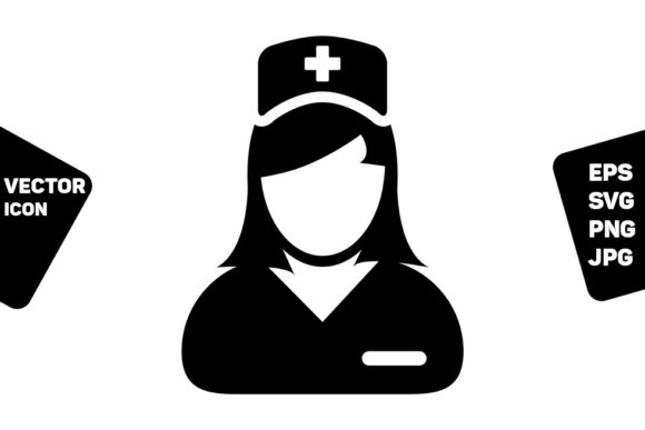 Healthcare Icon Vector Female Person