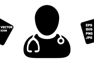 Healthcare Icon Vector Male Doctor Graphics and Icons