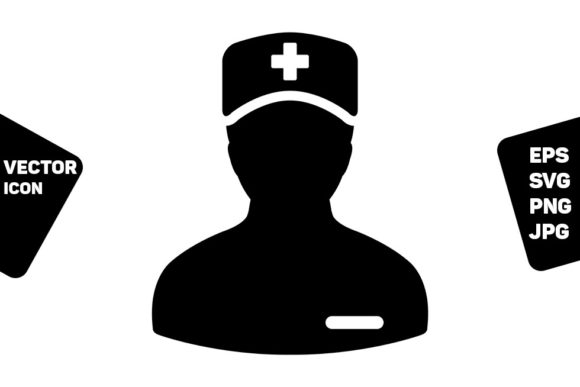 Hospital Icon Vector Male Person Profile Graphics