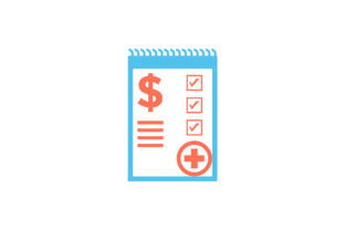 Medical Bill Flat Icon Vector