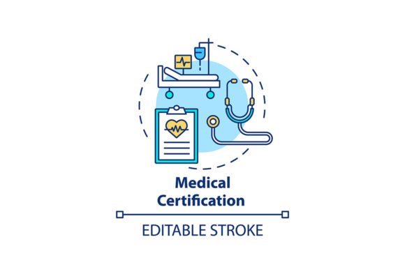 Medical Certification Concept Icon Graphics and Icons