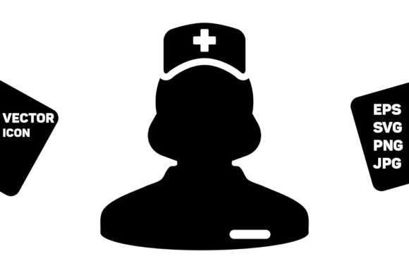 Medical Icon Vector Female Person Avatar Graphics