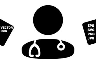Medical Icon Vector Male Doctor Person Graphics