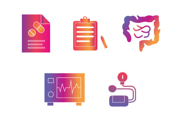 Medical Paper Gradient Icon Illustration Graphics
