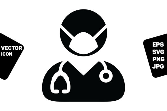 Nurse Icon Vector for Medical Graphics and Icons