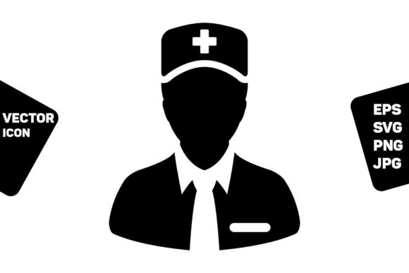 Nurse Icon Vector Medical Avatar