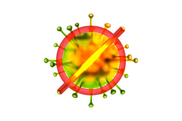 Sign Caution Coronavirus Graphics and Icons
