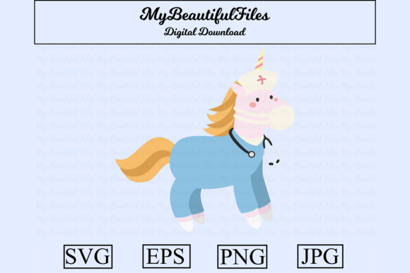 Unicorn Nurse Kawaii Clipart: Graphics for Playful Branding