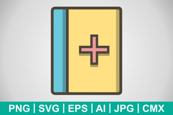 Vector Medical Book Icon Graphics and Icons